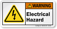 Electrical Hazard  With Electrocution Symbol