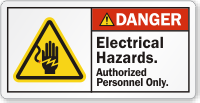 Electrical Hazards Authorized Personnel Only