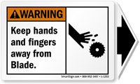 Keep Hands Away From Blade Detachable Arrow Label