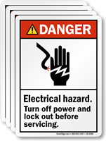 Turn Off Power Lock Out Before Servicing Label