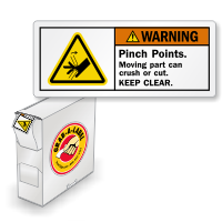 ISO Pinch Points Moving Part Crush Grab a Labels Box