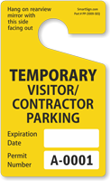 ValueTag™ Standard Rearview Mirror Hang Tag Yellow