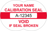 Calibration Seal Void If Seal Broken Label