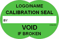 Calibration Seal   Void if Broken Label