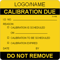 Calibration Due Label [add name or logo]