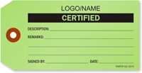 Custom Certified Tag [add your name or logo]