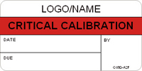 Critical Calibration Label [add name or logo]