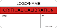 Critical Calibration Label [add name or logo]