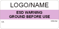 ESD Warning Ground Before Use Label Custom