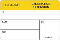 Calibration Extension Label [add name or logo]