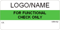 For Functional Check Only Label [add name/logo]