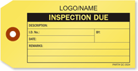 Custom Inspection Due Label [add name or logo]