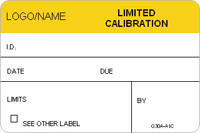 Limited Calibration Label [add name or logo]