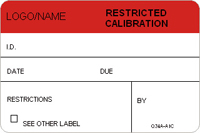 Restricted Calibration Label [add name or logo]
