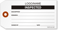 Custom Inspected Tag [add your name or logo]
