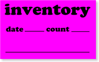 Inventory Count Label
