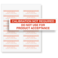 Calibration Not Required Label