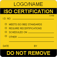 ISO Certification Label [add name or logo]