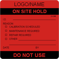 On Site Hold Label [add name/logo]