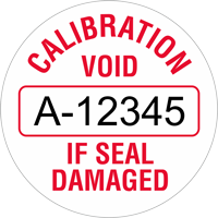 CALIBRATION VOID IF SEAL DAMAGED