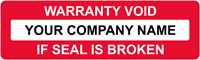 Warranty Void If Seal Broken Label