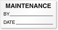 Maintenance: By/Date   Black