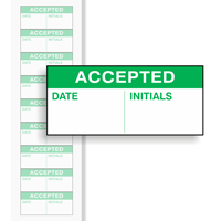 Accepted Labels, Green On White