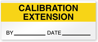 Calibration Extension By Date Write On Quality Control Label