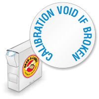 Calibration Void, 3/4" Dia, 2 Mil Destructible White Vinyl