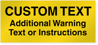 Self-Debossing Calibration Label - Add Custom Warning Text