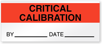 Critical Calibration By Date Write-On Quality Control Label