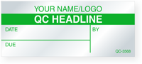 Personalized Self-Debossing Calibration Label, Add Name/Logo, QC Headline