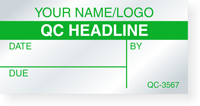 Customizable Self Debossing Calibration Label, Add Name/Logo, QC Headline