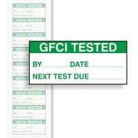 GFCI: By/Date/Next Test Due   Green