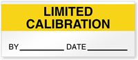 Limited Calibration By Date Write-On Quality Control Label