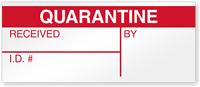 Quarantine - Received, By ID Write-On QC Label