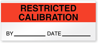 Restricted Calibration By Date Write On Quality Control Label