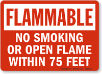 No Smoking Within 75 Feet
