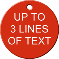 2 in. Circle Engraved Plastic Valve Tag