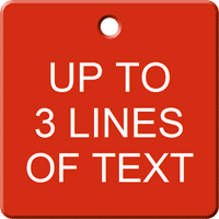 1.25 in. Square Engraved Plastic Valve Tag