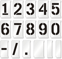 Interlocking Number Floor Stencil Set 0 9
