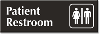 Patient Restroom Engraved Sign Male & Female Pictograms
