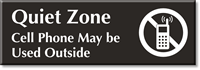 Quiet Zone Cell Phone Used Outside Sign