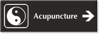 Acupuncture Engraved Sign Taiji Right Arrow Symbol