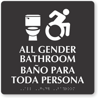 All Gender Bathroom Updated ISA Symbol Sign