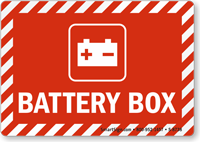 Battery Box Sign with Graphic