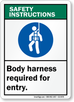 Body Harness Required ANSI