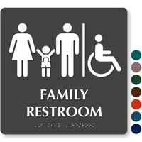 Family Restroom Men Women Child Sign