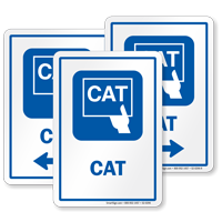 CAT Diagnostic Center Sign Computed Axial Tomography Symbol