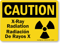 Caution X Ray Radiation Sign
